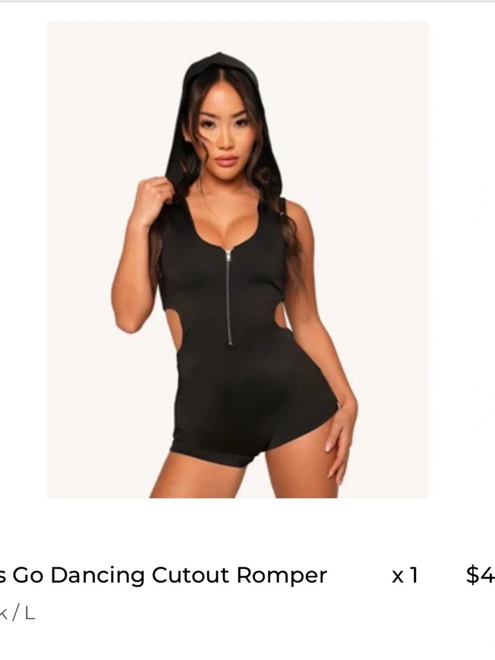 Iheartraves zip up romper with hood